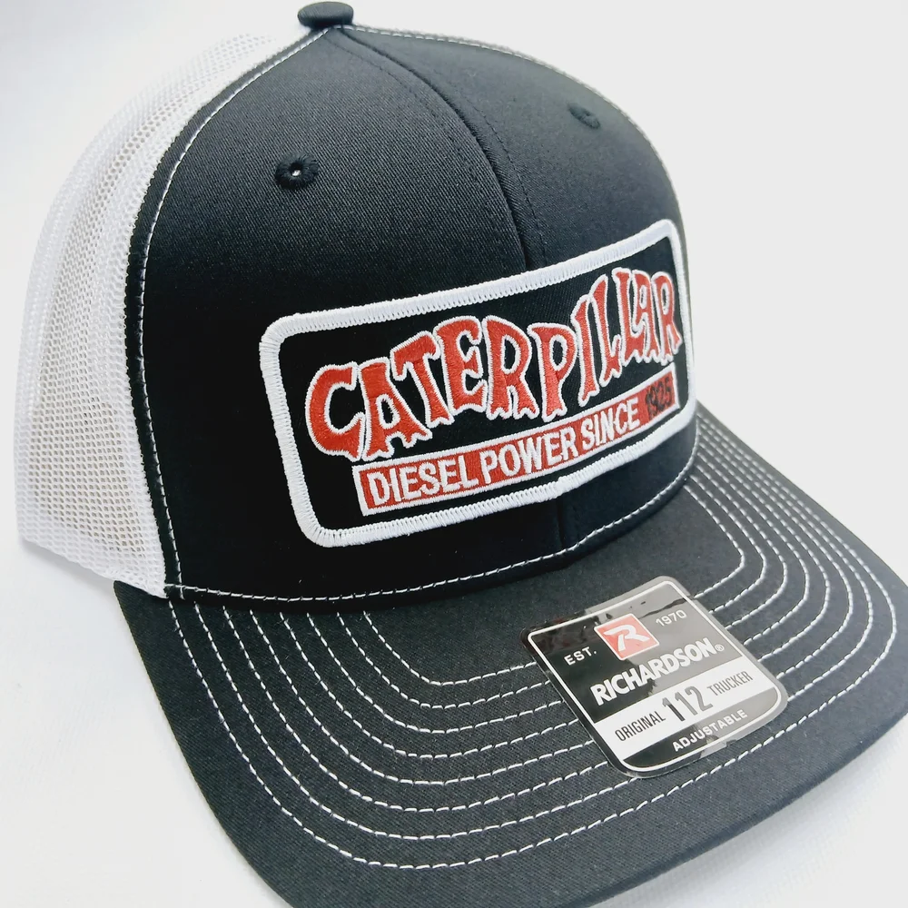 Caterpillar Black and White Trucker Cap